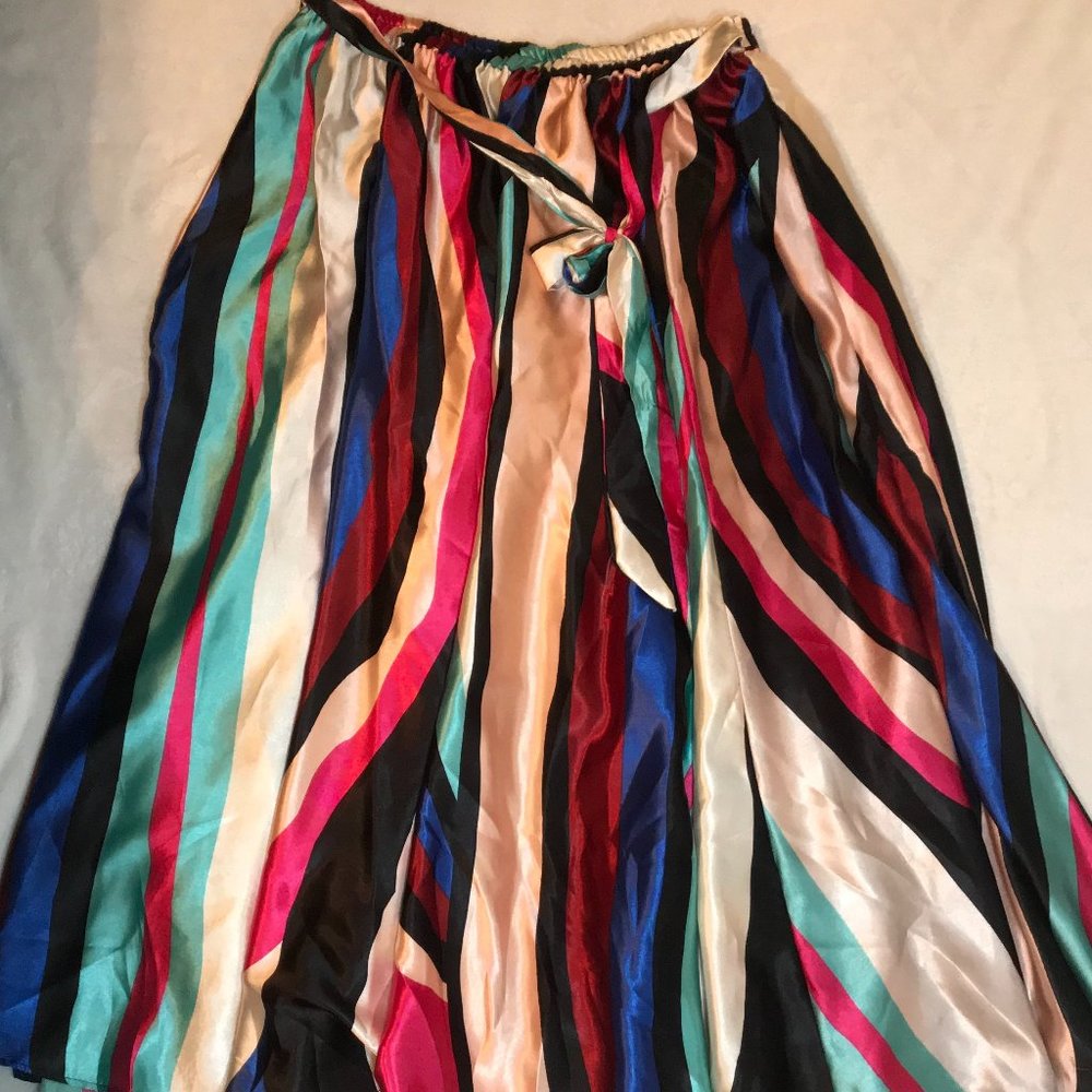 Multicolor Flowy Maxi Skirt